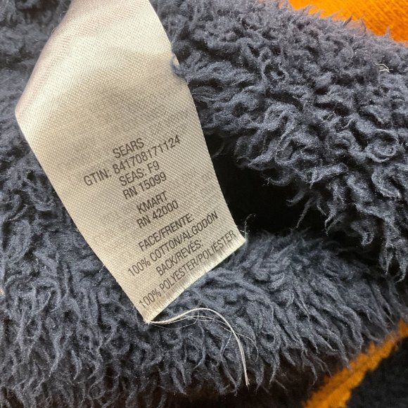 Vintage Sears Gold Blue Zip Up Sweat Jacket Size Small - Picture 4 of 9